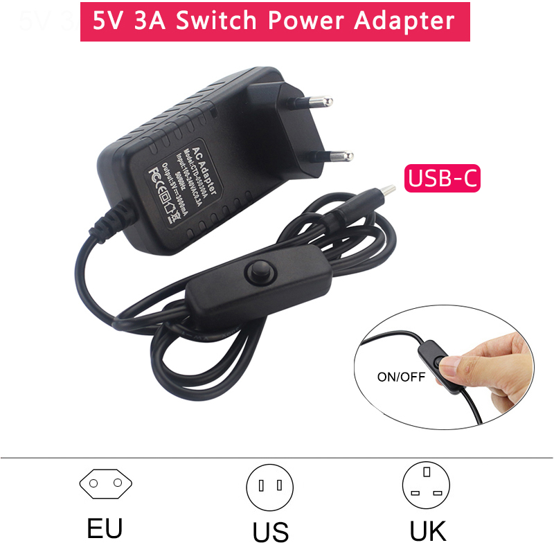 5V 3A Power Supply with ON/OFF - Banana Pi Bpi-M5 recension och pris